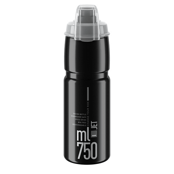 Elite Jet Plus - Juomapullot ja telineet - Musta - 750ml - | Bikexpert