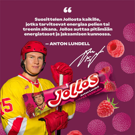 Nosht Jollos Vauhtikarkki - Anton Lundell Kirpeä Vadelma - Energiapatukat - | Bikexpert