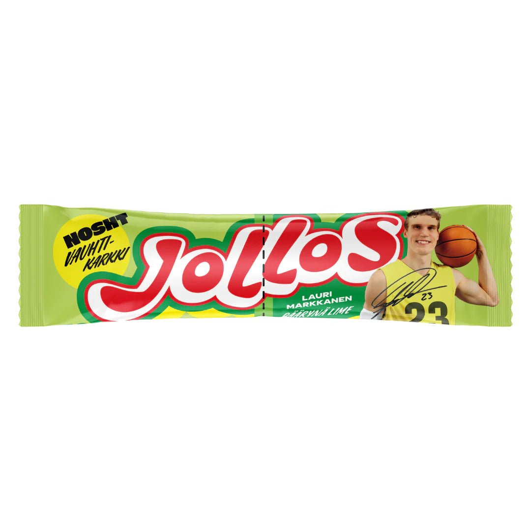 Nosht Jollos Vauhtikarkki - Lauri Markkanen Päärynä Lime - Energiapatukat - | Bikexpert