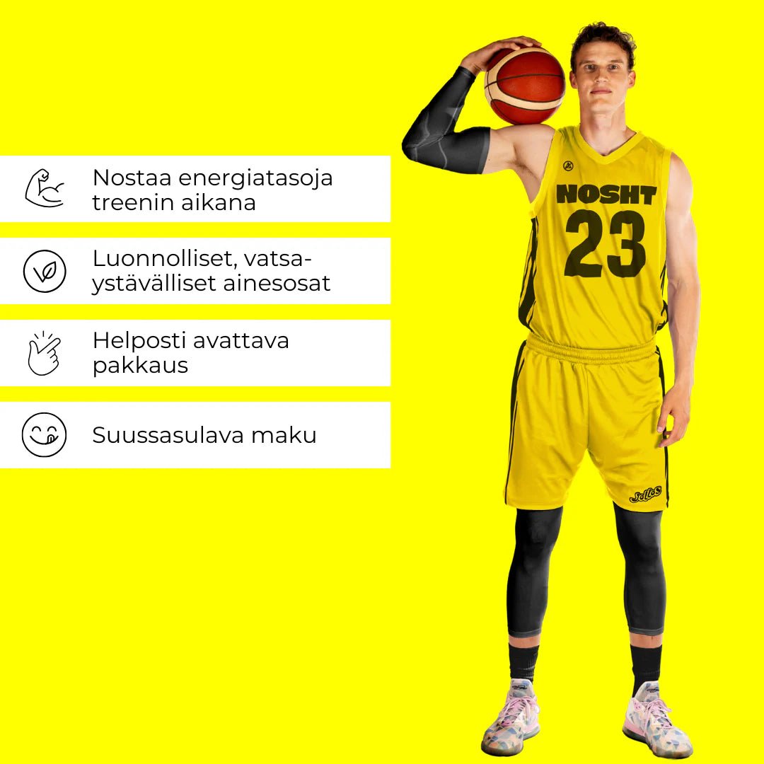 Nosht Jollos Vauhtikarkki - Lauri Markkanen Päärynä Lime - Energiapatukat - | Bikexpert